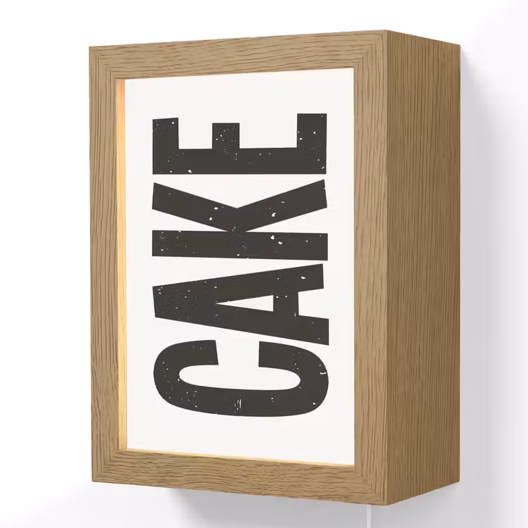 Lightbox - Wandlamp - Zwart - Cake - Eten - Decoratie — 1