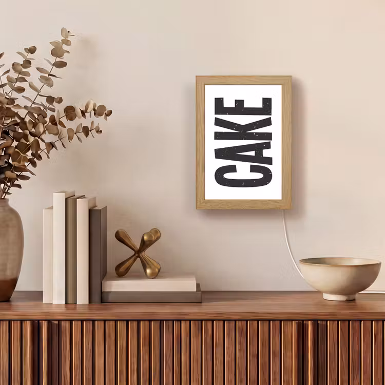 Lightbox - Wandlamp - Zwart - Cake - Eten - Decoratie — 4