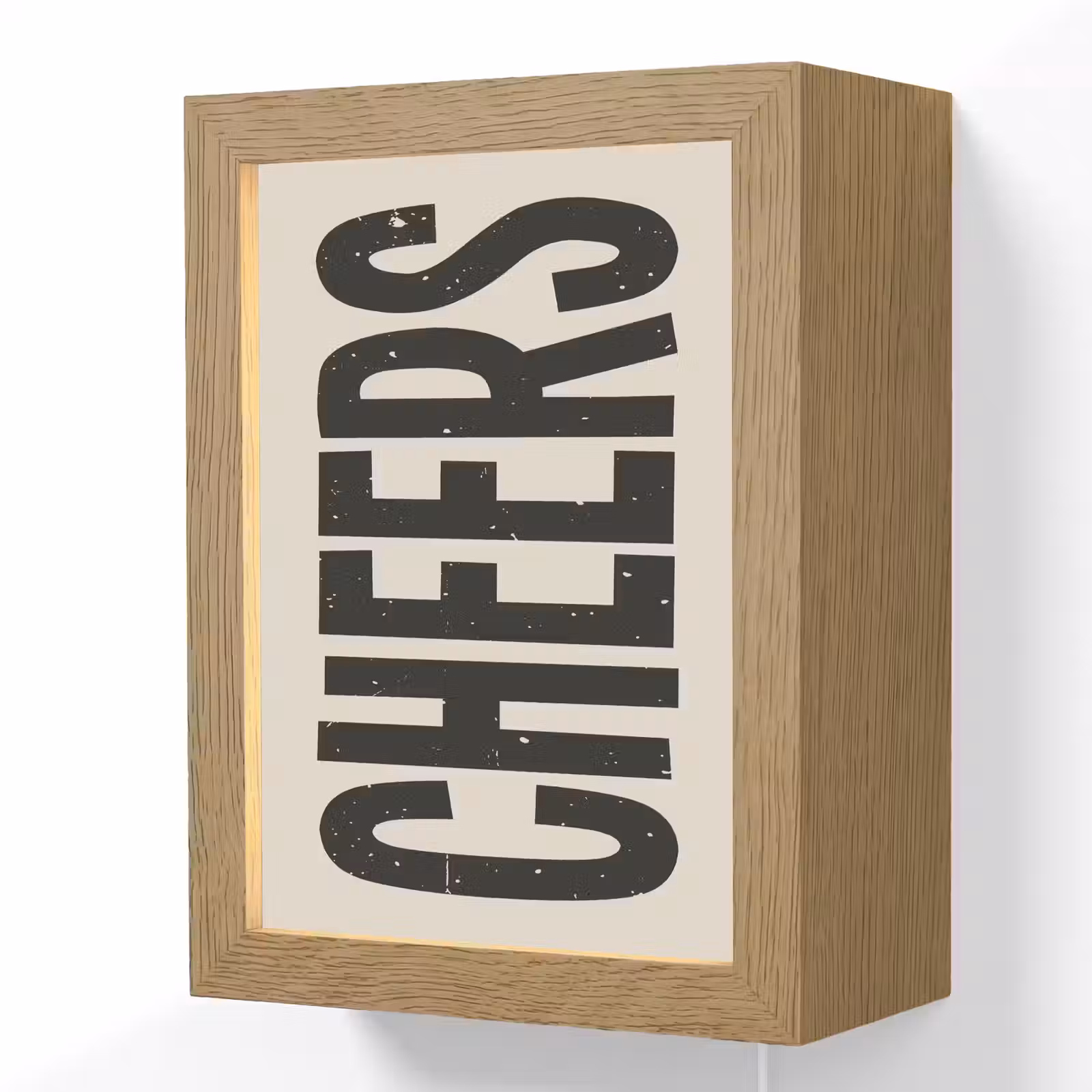 Lightbox - Wandlamp - Cheers - Japandi - Zwart - Letters — 1