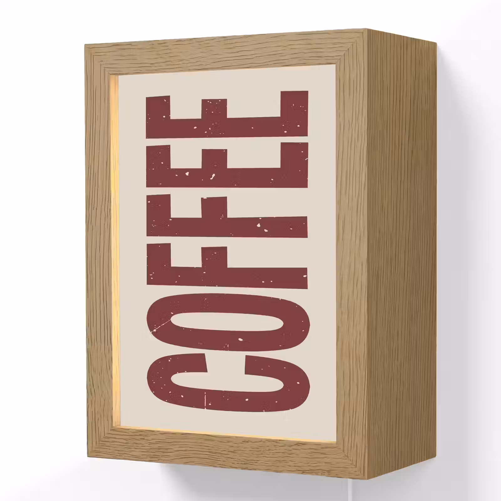 Lightbox - Wandlamp - Koffie -Japandi - Rood - Vintage — 1