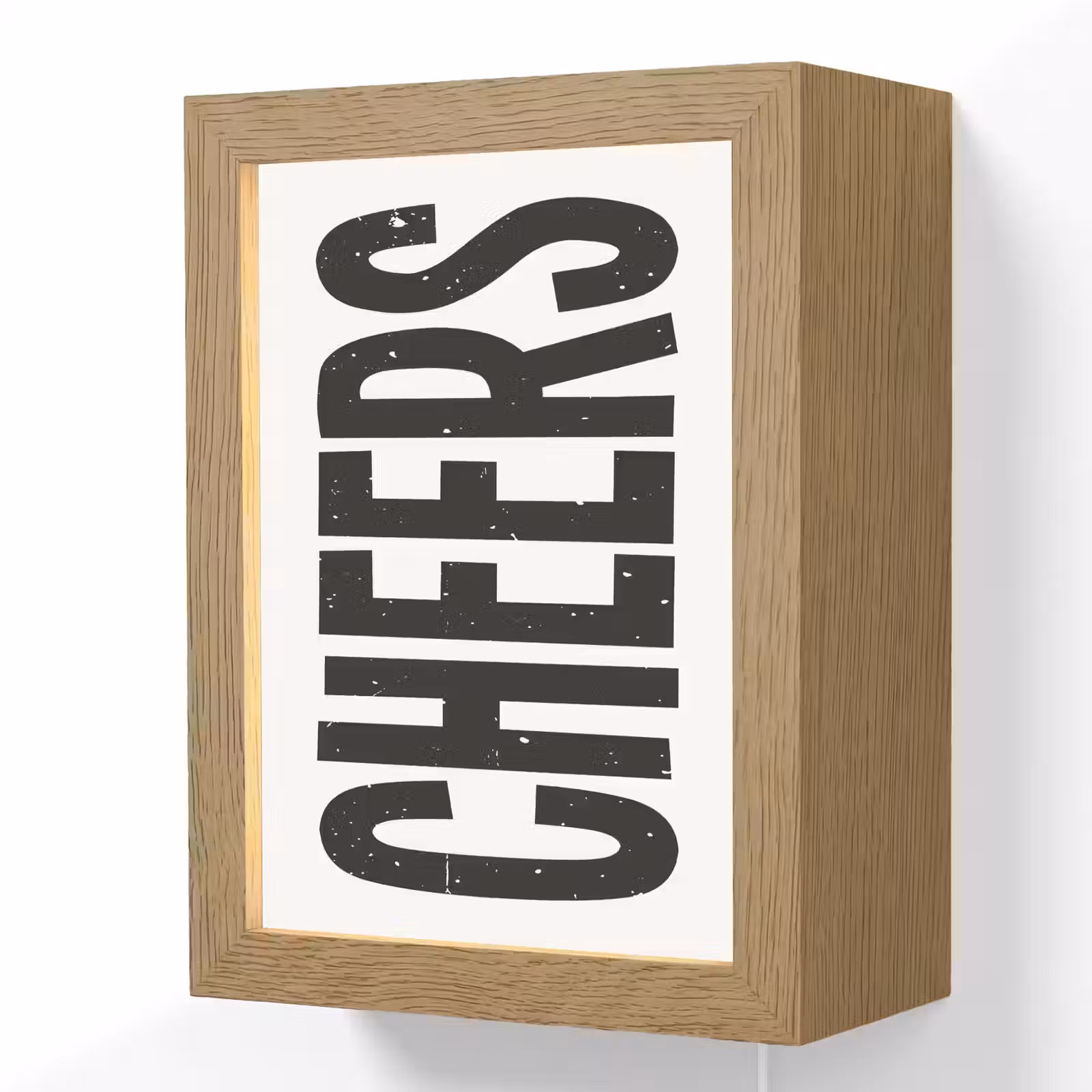 Lightbox - Wandlamp - Retro - Cheers - Zwart - Decoratie — 1