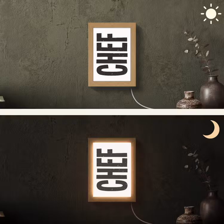 Lightbox - Wandlamp - Chef - Japandi - Decoratie - Vintage — 3