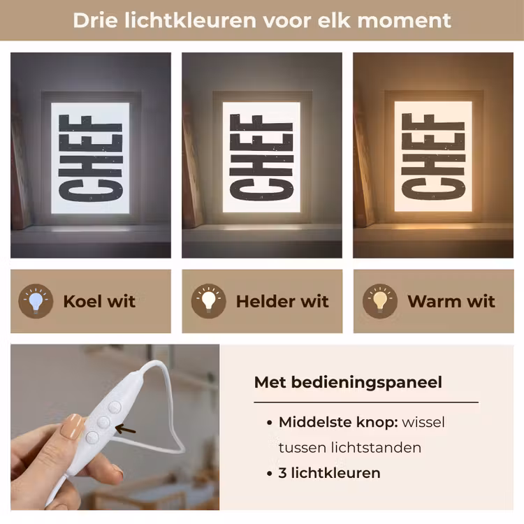 Lightbox - Wandlamp - Chef - Japandi - Decoratie - Vintage — 7