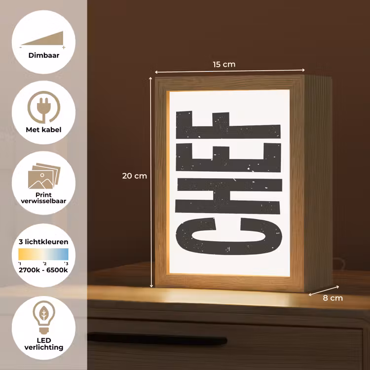 Lightbox - Wandlamp - Chef - Japandi - Decoratie - Vintage — 9