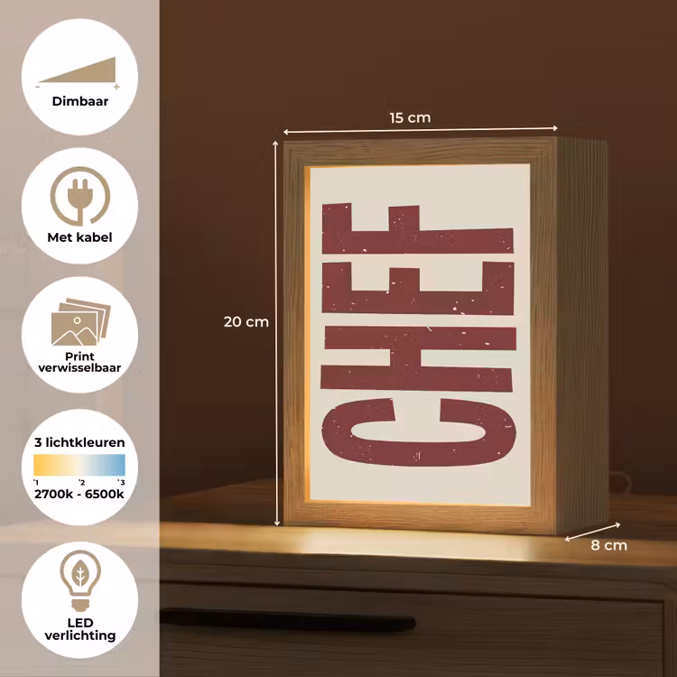 Lightbox - Wandlamp - Chef - Rood - Japandi - Vintage — 9