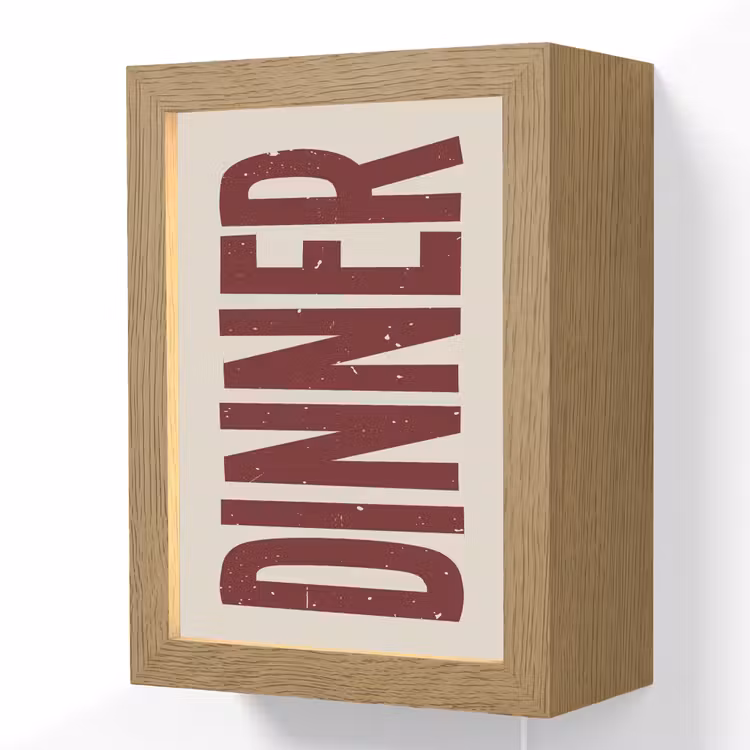 Lightbox - Wandlamp - Eten - Decoratie - Rood - Vintage — 1