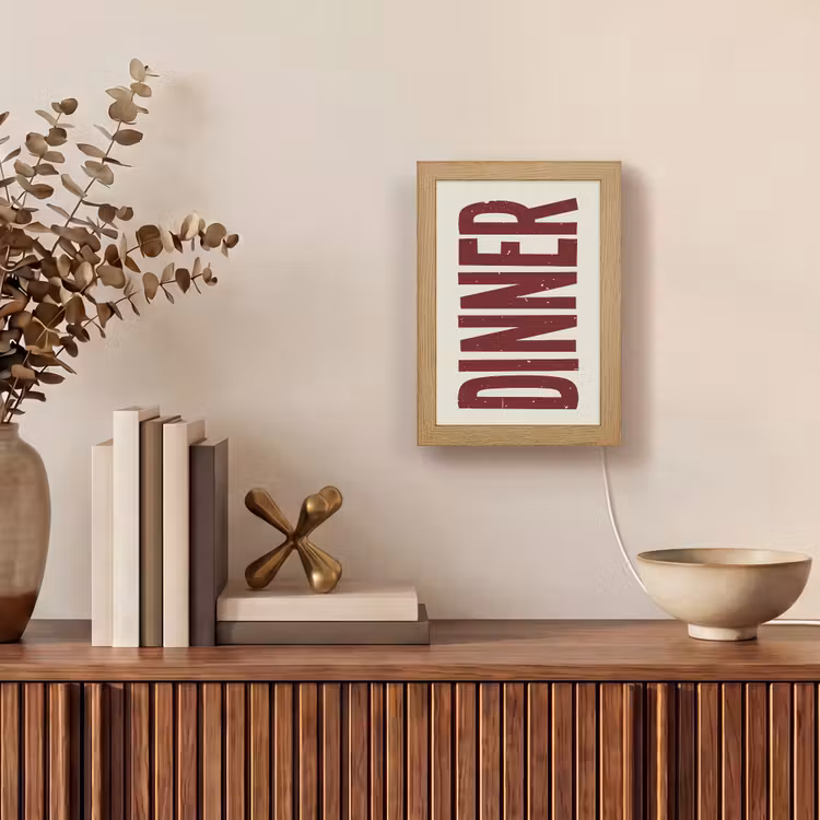 Lightbox - Wandlamp - Eten - Decoratie - Rood - Vintage — 4