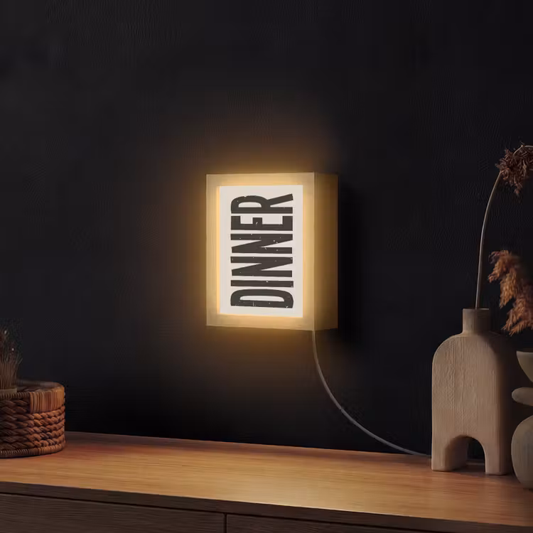 Lightbox - Wandlamp - Eten - Vintage - Retro - Japandi — 2