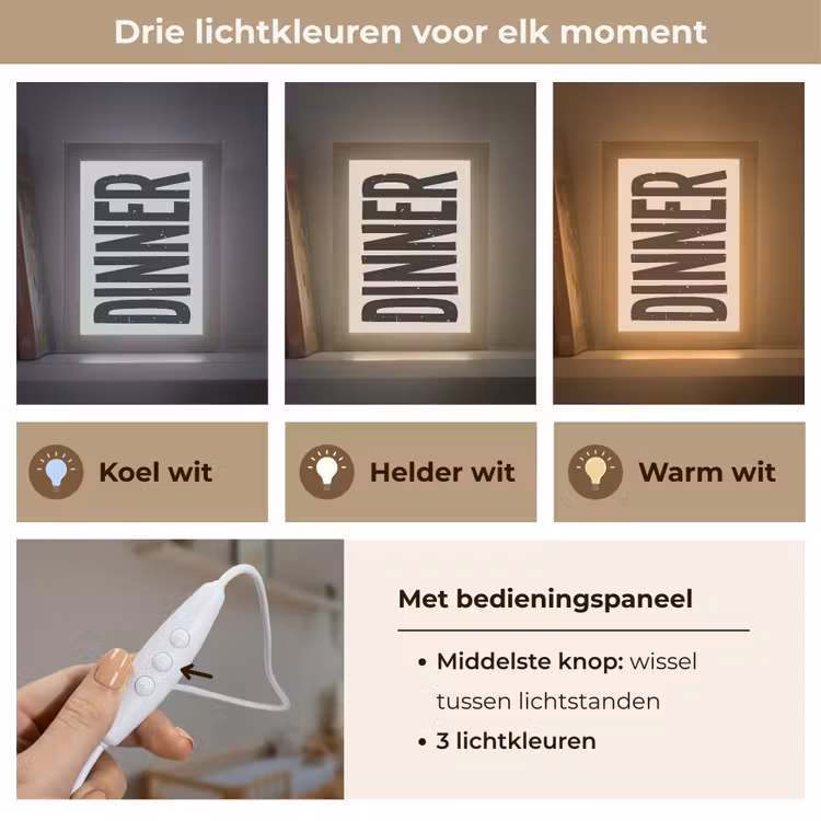 Lightbox - Wandlamp - Eten - Vintage - Retro - Japandi — 7
