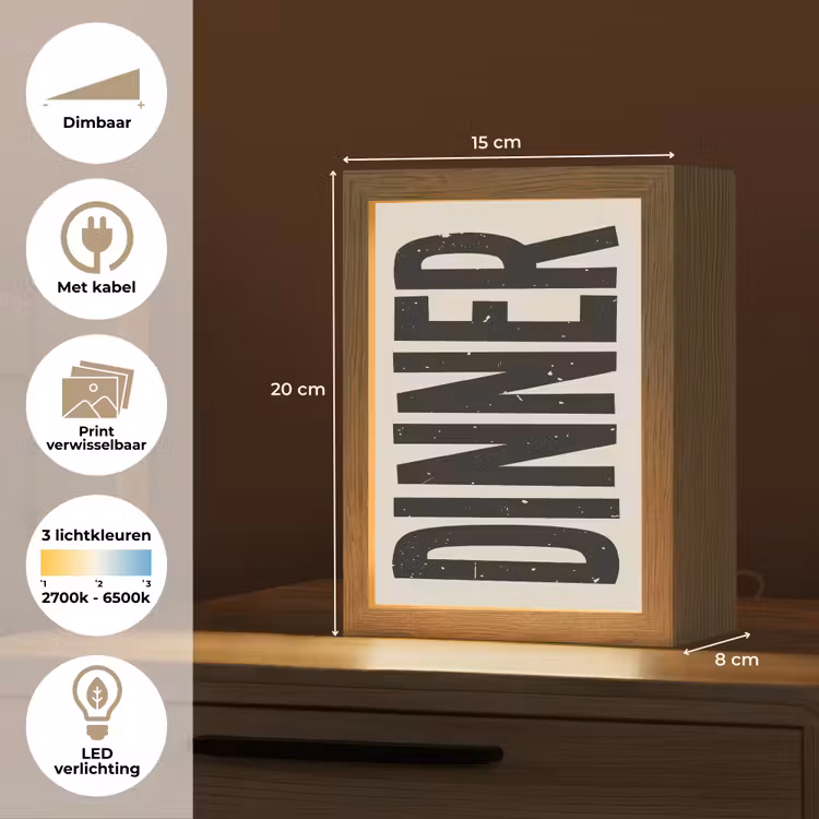 Lightbox - Wandlamp - Eten - Vintage - Retro - Japandi — 9