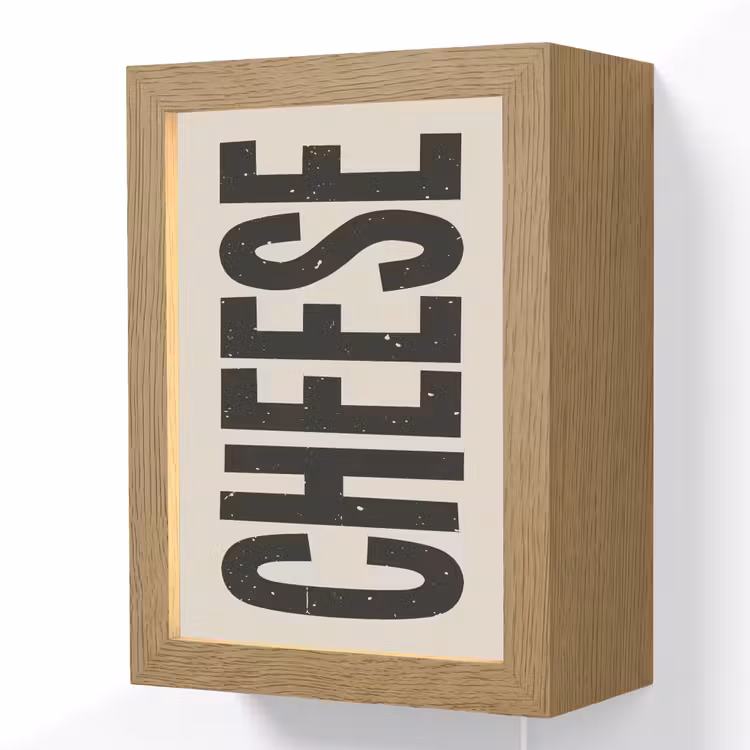 Lightbox - Wandlamp - Kaas - Decoratie - Beige - Cheese — 1
