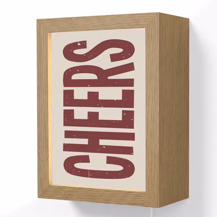 Lightbox - Wandlamp - Red - Cheers - Decoratie - Beige — 1