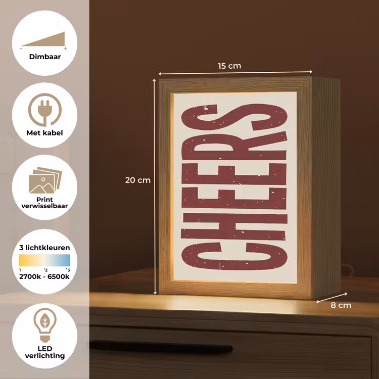Lightbox - Wandlamp - Red - Cheers - Decoratie - Beige — 9
