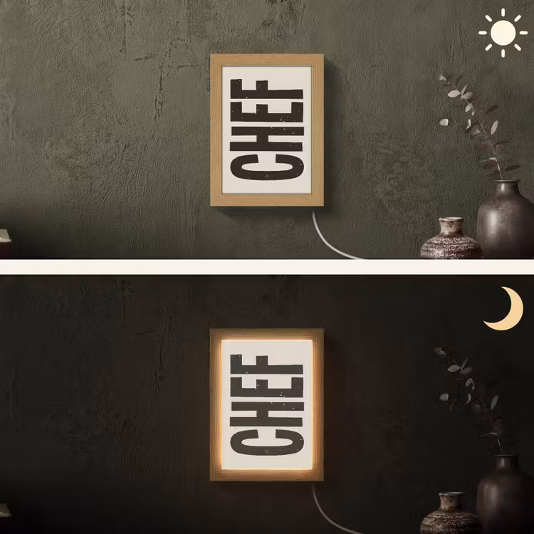 Lightbox - Wandlamp - Vintage - Chef - Japandi - Zwart — 3