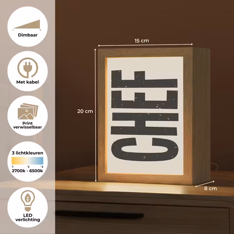 Lightbox - Wandlamp - Vintage - Chef - Japandi - Zwart — 9