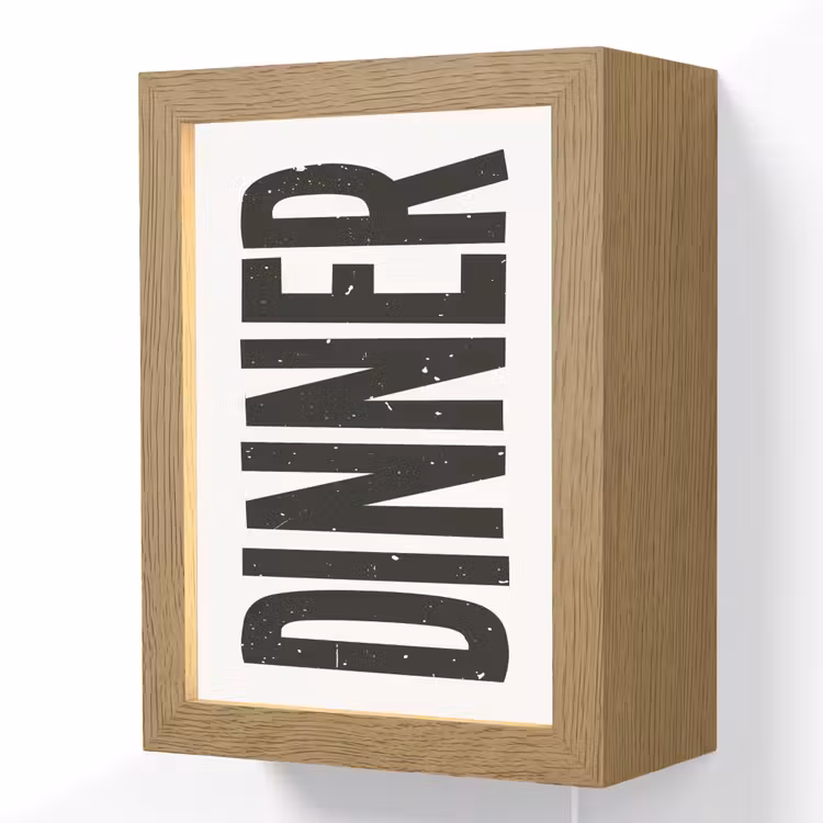 Lightbox - Wandlamp - Zwart - Decoratie - Vintage - Eten — 1