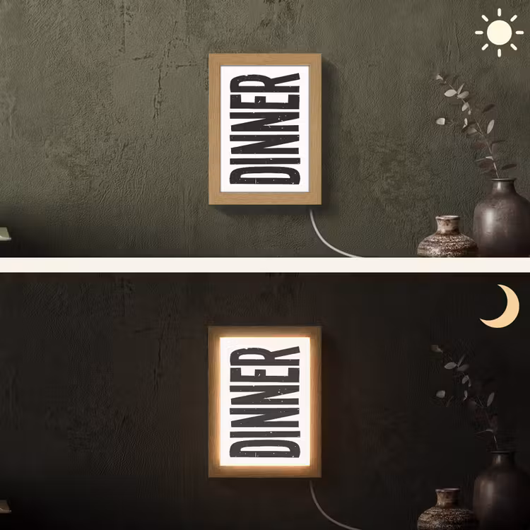 Lightbox - Wandlamp - Zwart - Decoratie - Vintage - Eten — 3