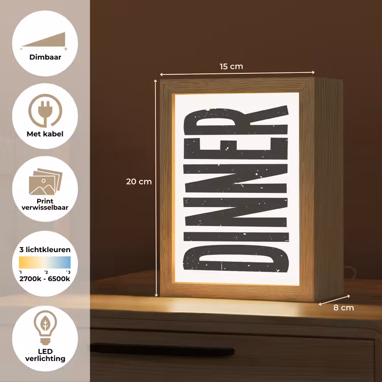 Lightbox - Wandlamp - Zwart - Decoratie - Vintage - Eten — 9