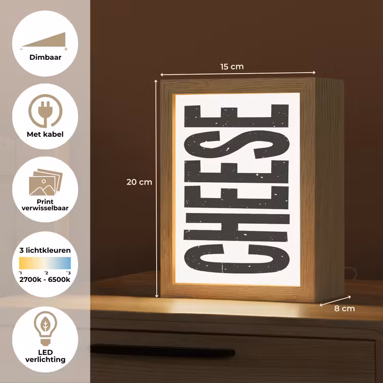 Lightbox - Wandlamp - Zwart - Vintage - Cheese - Japandi — 9