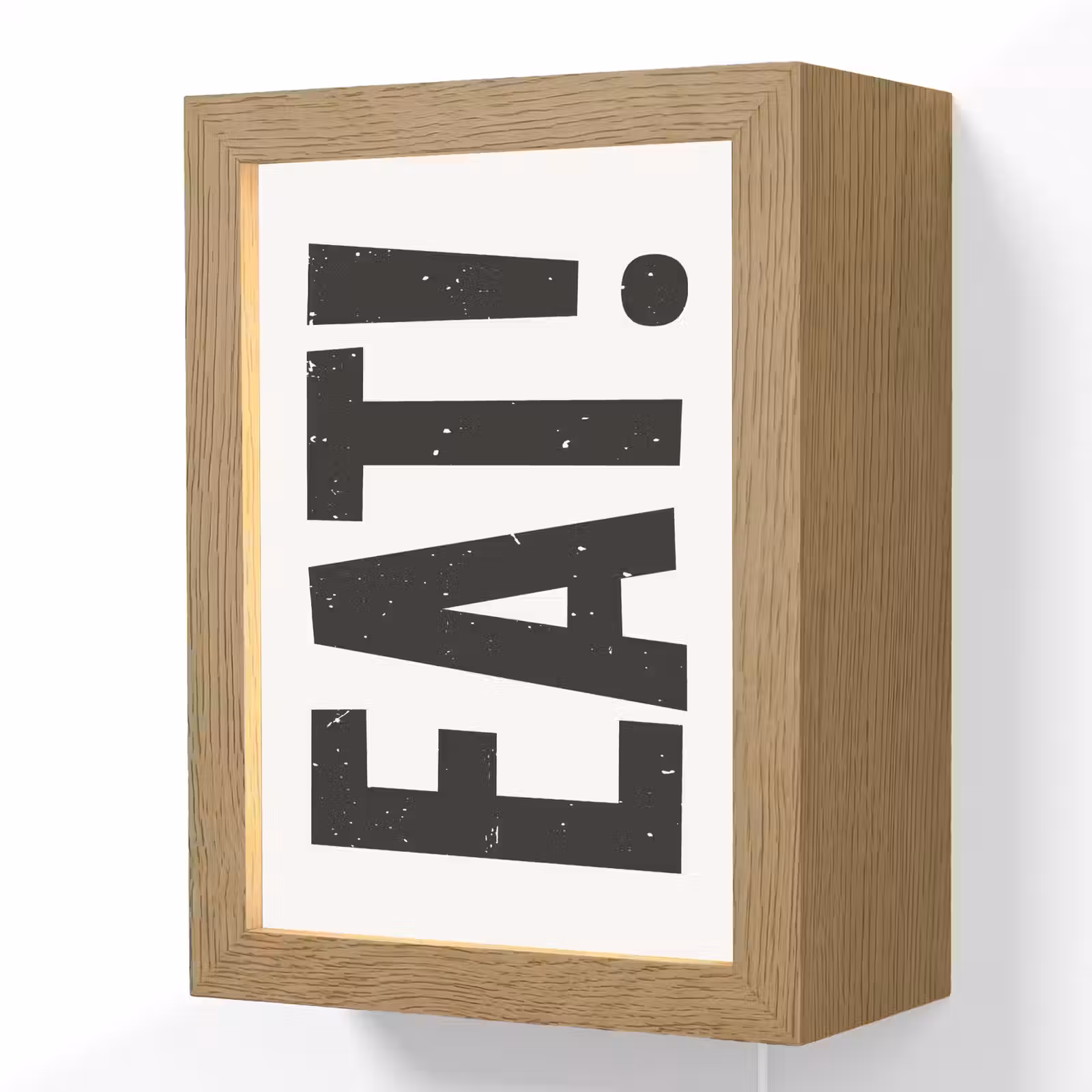Lightbox - Wandlamp - Decoratie - Eten - Zwart - Wit — 1