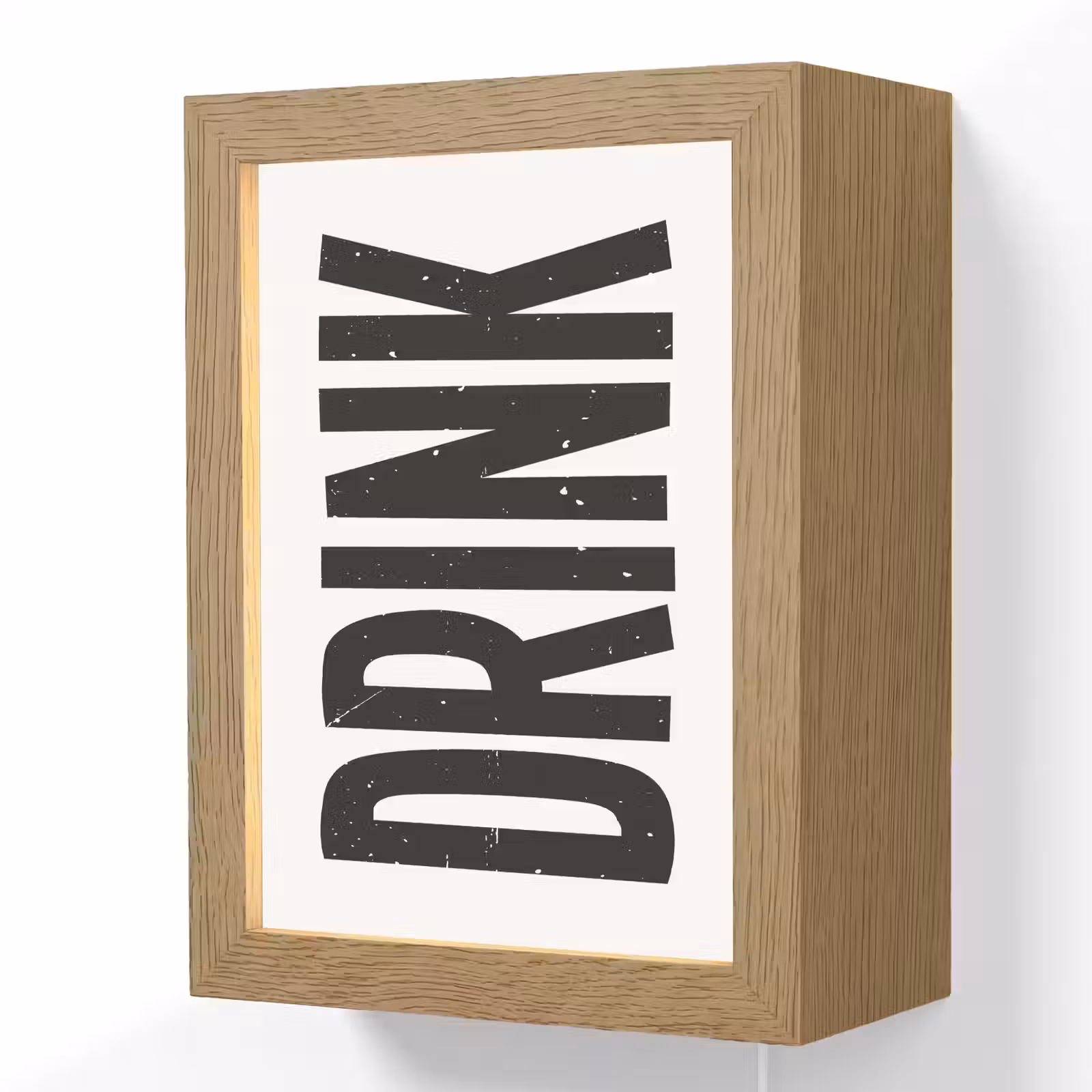 Lightbox - Wandlamp - Drink - Zwart - Wit - Decoratie — 1