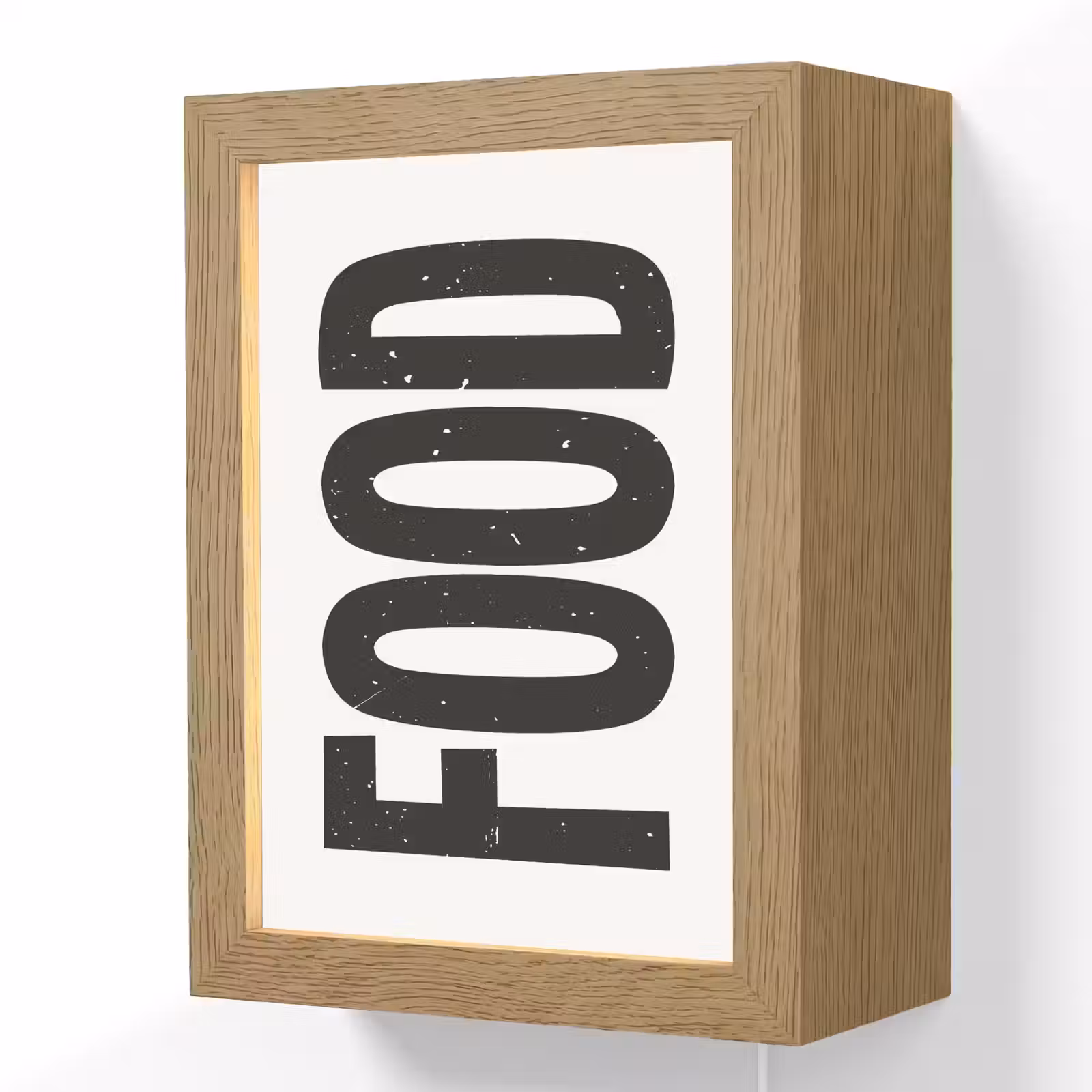 Lightbox - Wandlamp - Food - Zwart - Wit - Decoratie — 1
