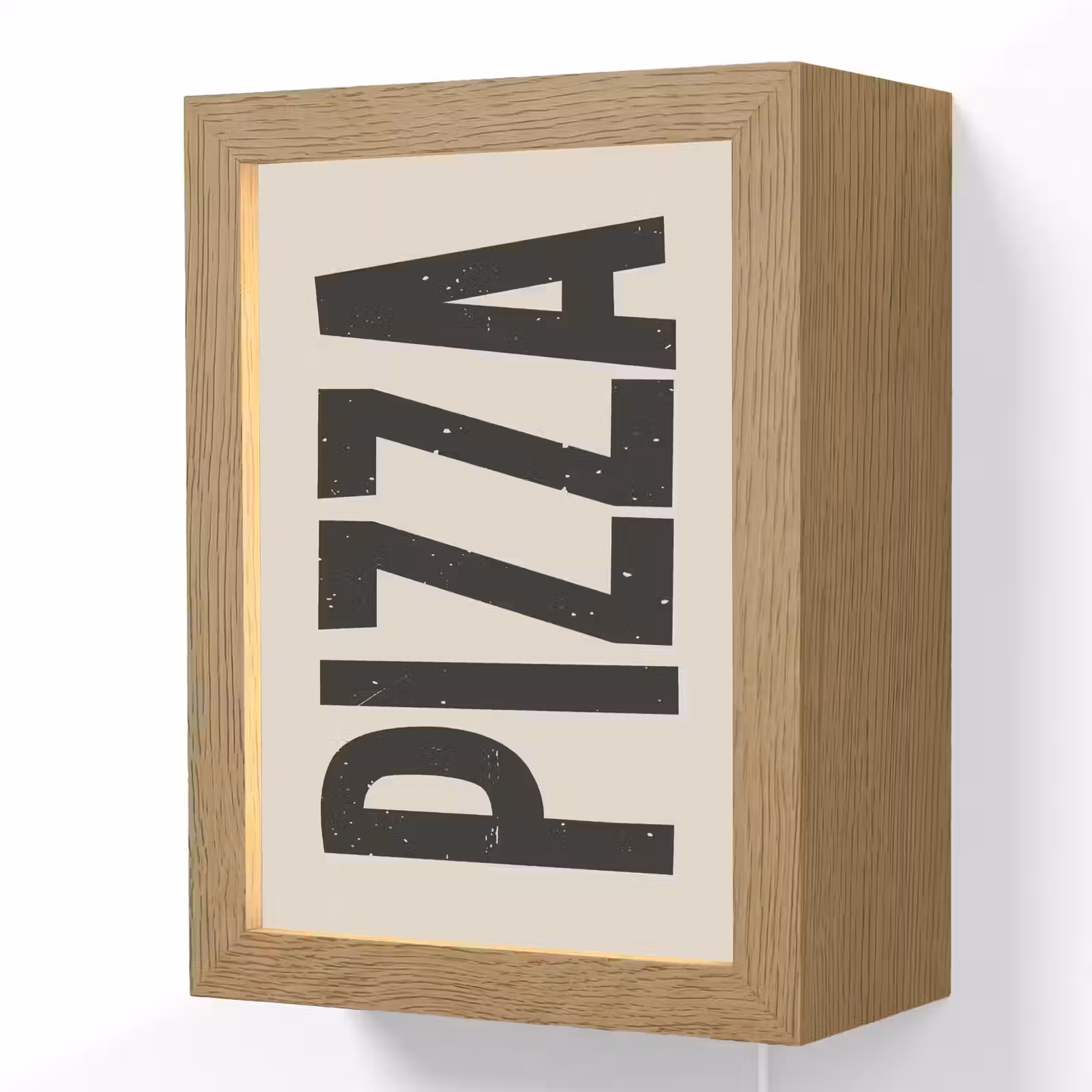 Lightbox - Wandlamp - Pizza - Decoratie - Japandi - Vintage — 1