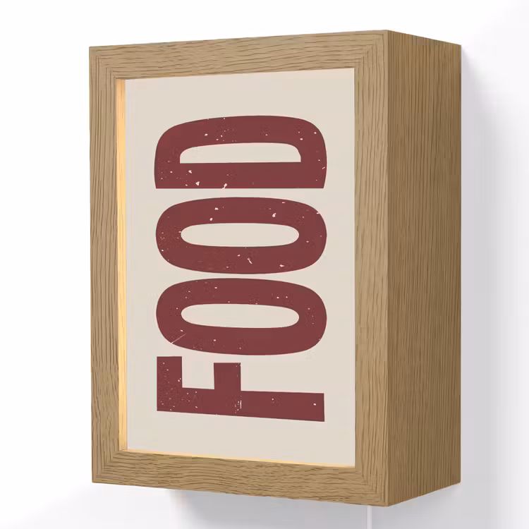 Lightbox - Wandlamp - Eten - Japandi - Rood - Decoratie — 1