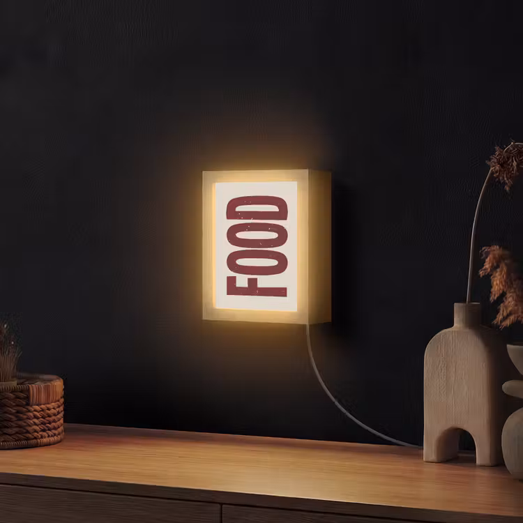 Lightbox - Wandlamp - Eten - Japandi - Rood - Decoratie — 2