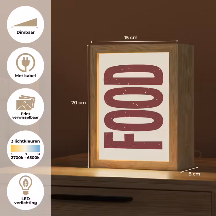 Lightbox - Wandlamp - Eten - Japandi - Rood - Decoratie — 9