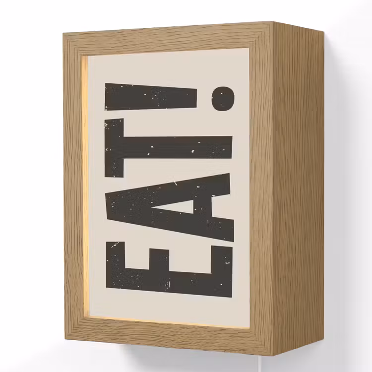 Lightbox - Wandlamp - Eten - zwart - Japandi - Wit — 1