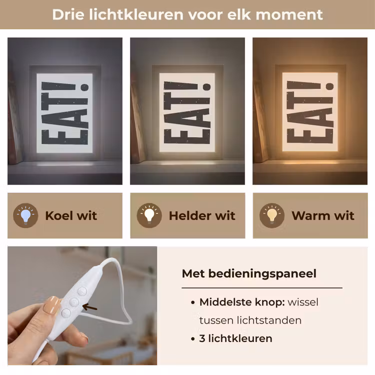 Lightbox - Wandlamp - Eten - zwart - Japandi - Wit — 7