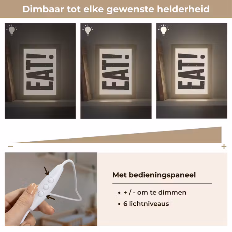 Lightbox - Wandlamp - Eten - zwart - Japandi - Wit — 8