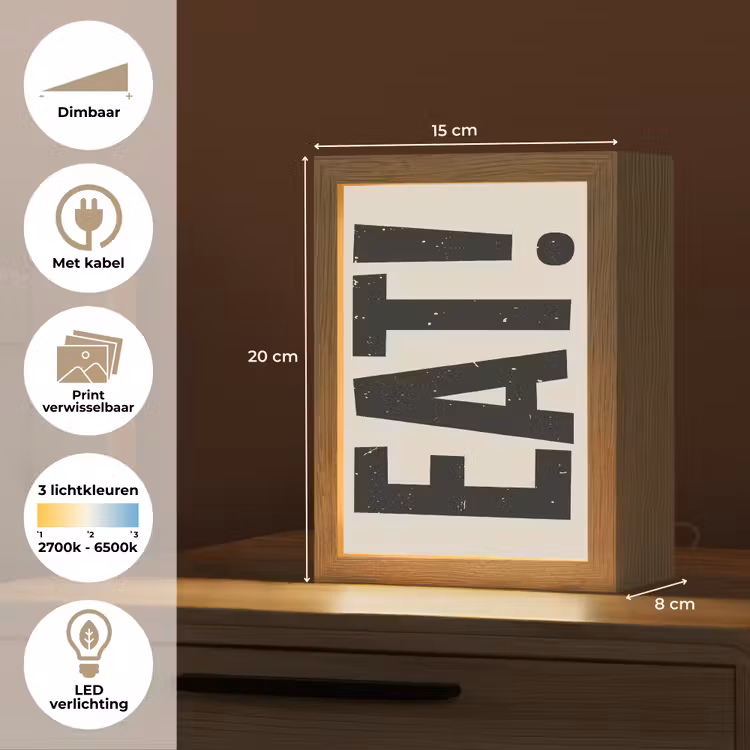 Lightbox - Wandlamp - Eten - zwart - Japandi - Wit — 9