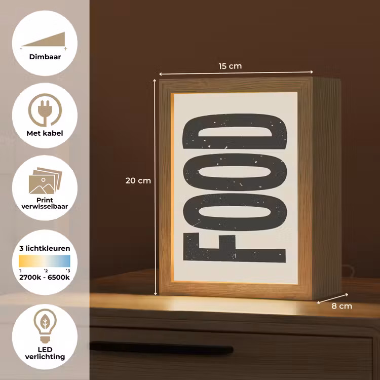 Lightbox - Wandlamp - Japandi - Eten - Vintage - Decoratie — 9