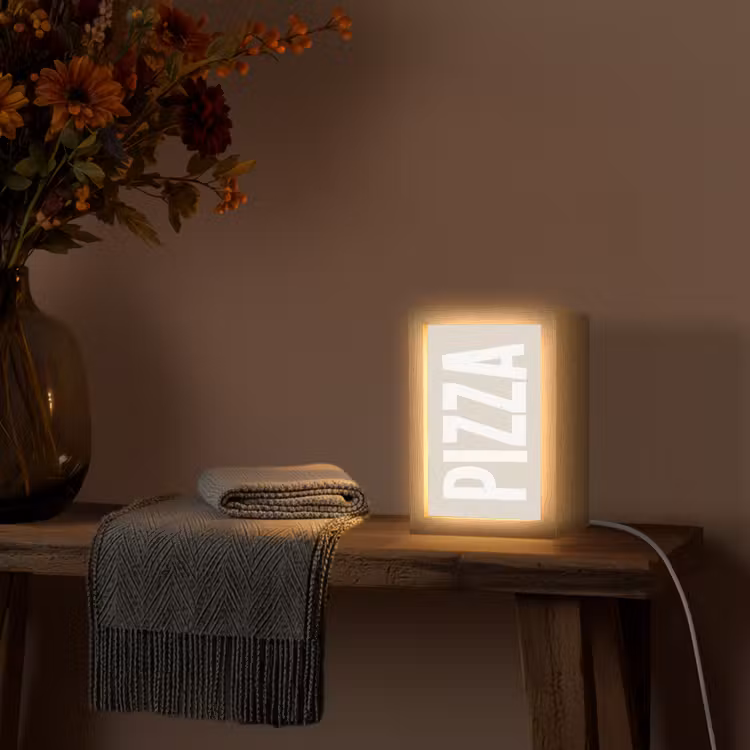 Lightbox - Wandlamp - Pizza - Decoratie - Japandi - Wit — 5