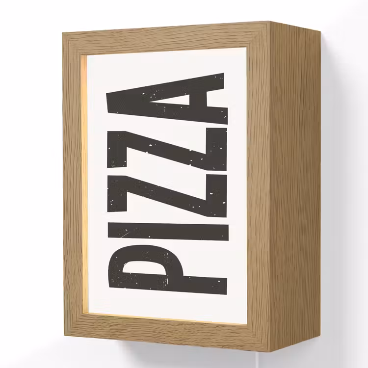 Lightbox - Wandlamp - Pizza - Japandi - Decoratie - Vintage — 1