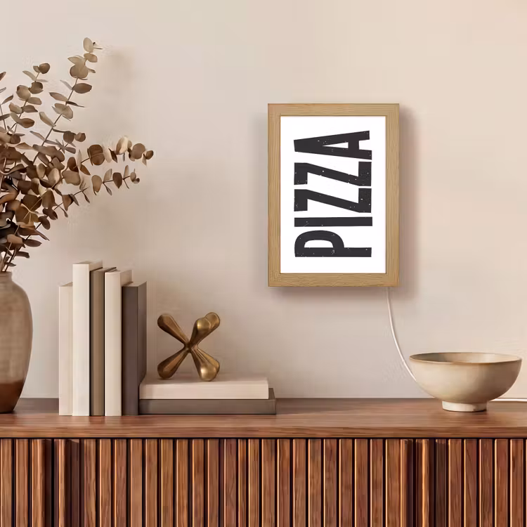 Lightbox - Wandlamp - Pizza - Japandi - Decoratie - Vintage — 4