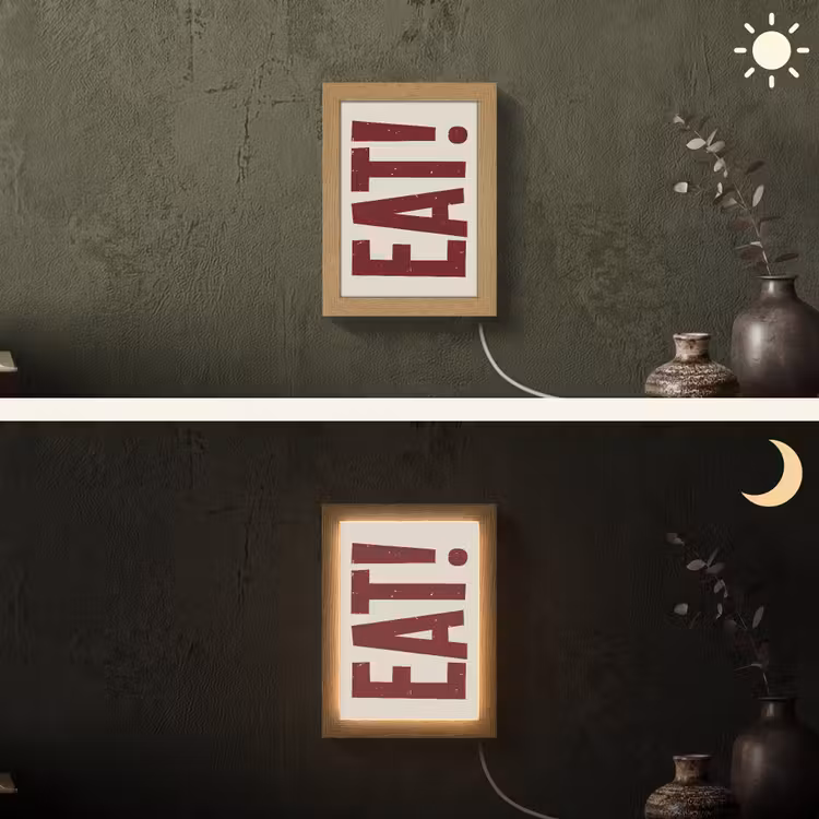Lightbox - Wandlamp - Red - Eten - Vintage - Decoratie — 3