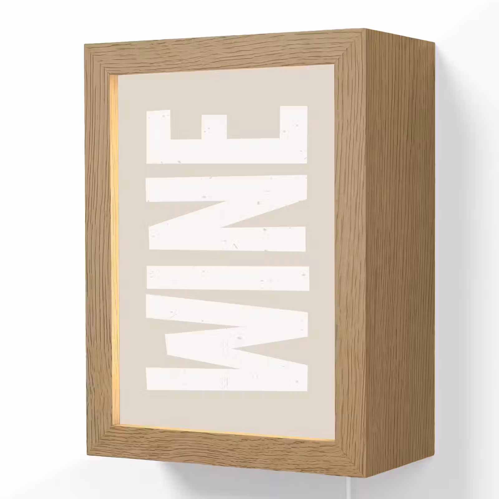 Lightbox - Wandlamp - Wine - Japandi - Vintage - Wit — 1