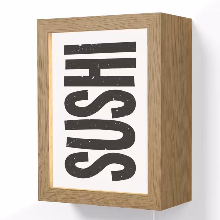 Lightbox - Wandlamp - Japandi - Sushi - Zwart - Vintage — 1