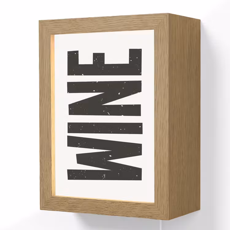 Lightbox - Wandlamp - Vintage - Japandi - Wine - Decoratie — 1