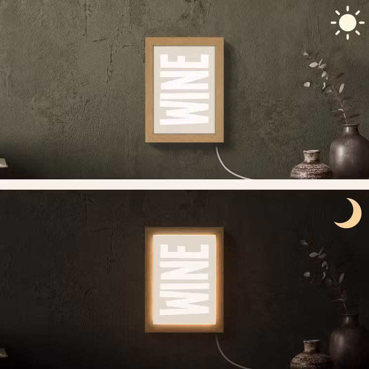 Lightbox - Wandlamp - Wine - Japandi - Vintage - Wit — 3