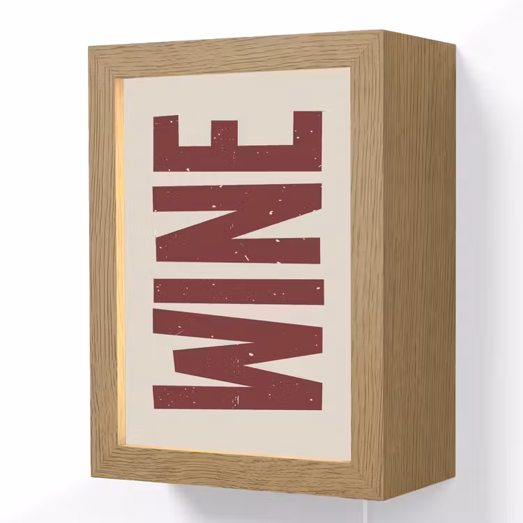 Lightbox - Wandlamp - Wine - Red - Decoratie - Japandi — 1