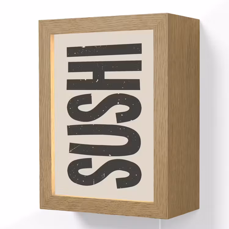 Lightbox - Wandlamp - Zwart - Sushi - Japandi - Vintage — 1