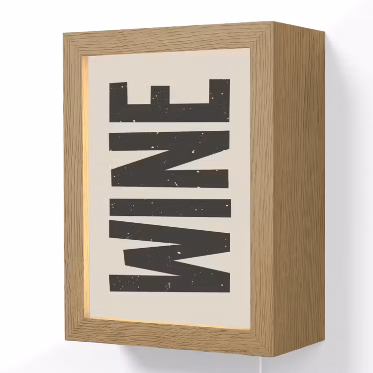 Lightbox - Wandlamp - Zwart - Wijn - Decoratie - Vintage — 1
