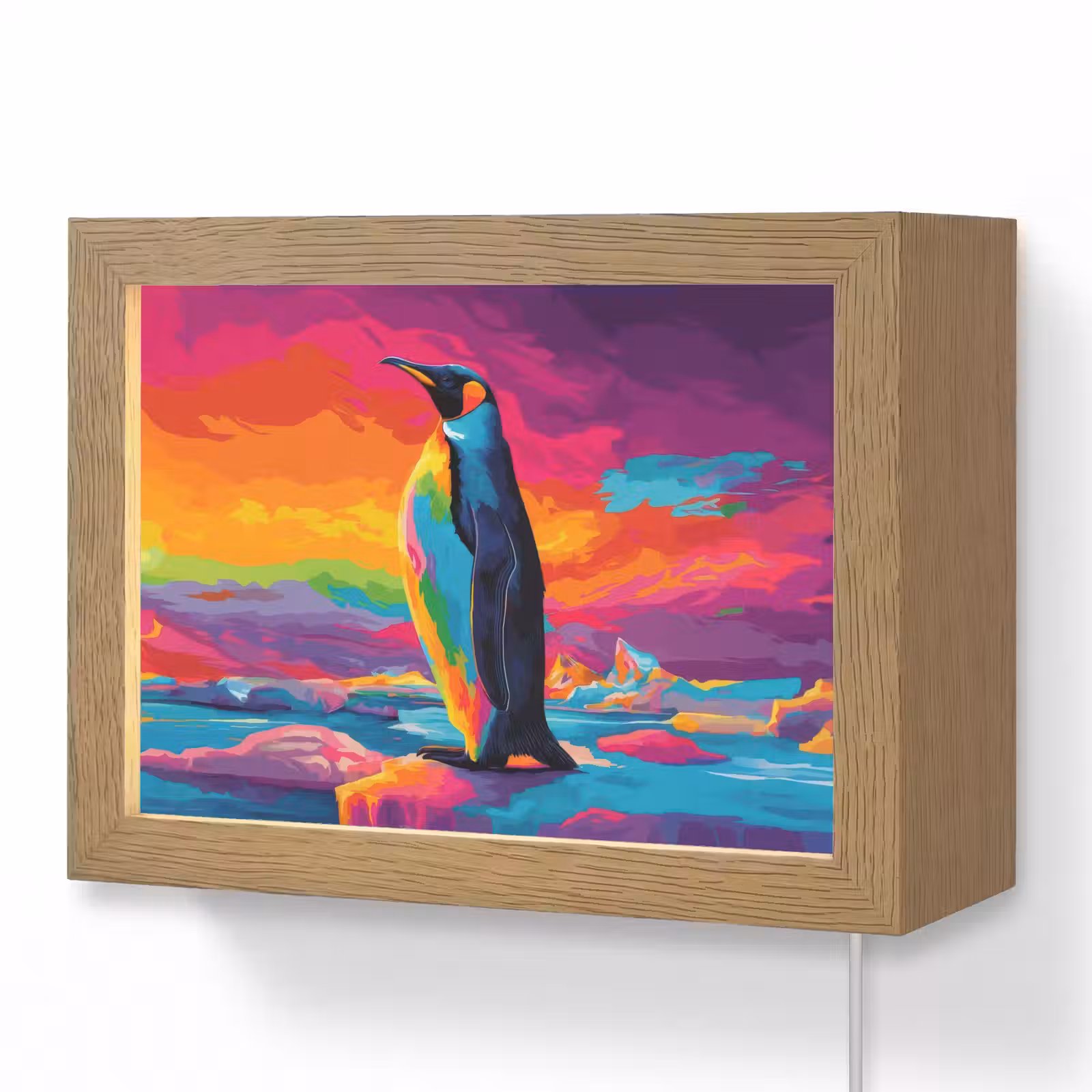 Lightbox - Wandlamp - Ijsschots - Pinguïn - Abstract - Lucht — 1