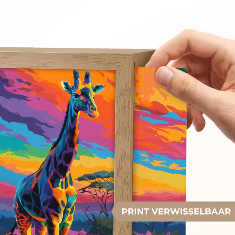 Lightbox - Wandlamp - Giraffe - Savanna - Lucht - Gekleurd — 6
