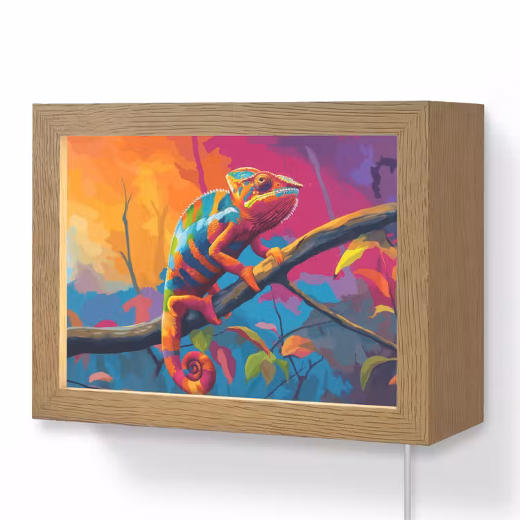 Lightbox - Wandlamp - Kameleon - Tak - Gestreept - Bladeren — 1