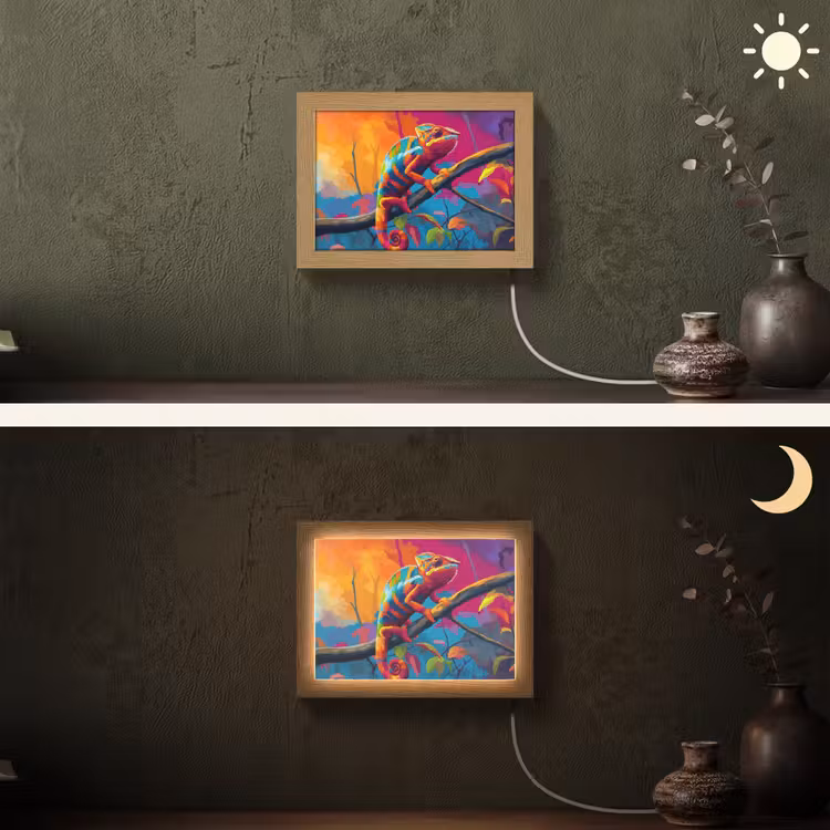 Lightbox - Wandlamp - Kameleon - Tak - Gestreept - Bladeren — 3